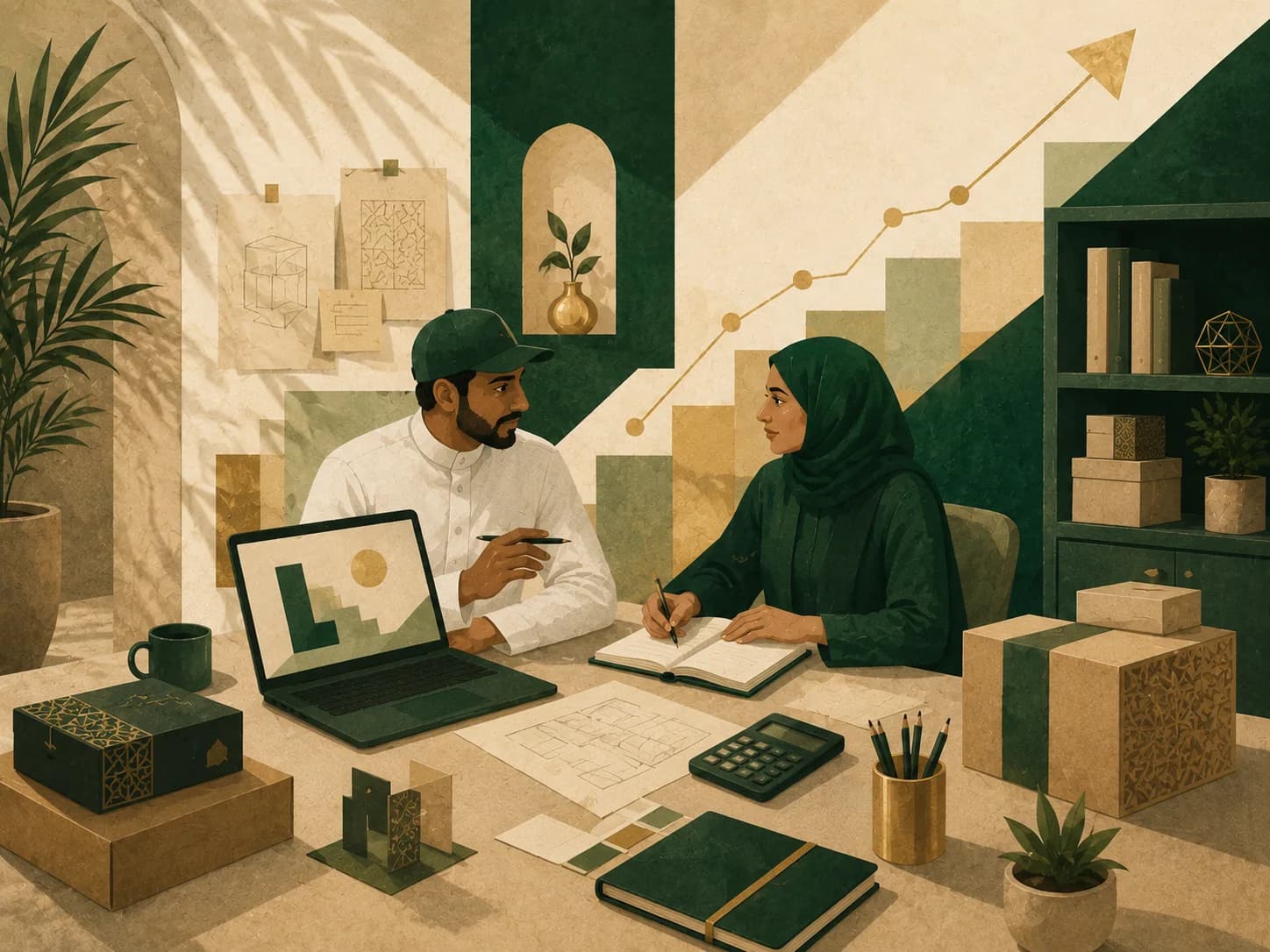 رائدا أعمال سعوديان يخططان لنمو مشروع صغير