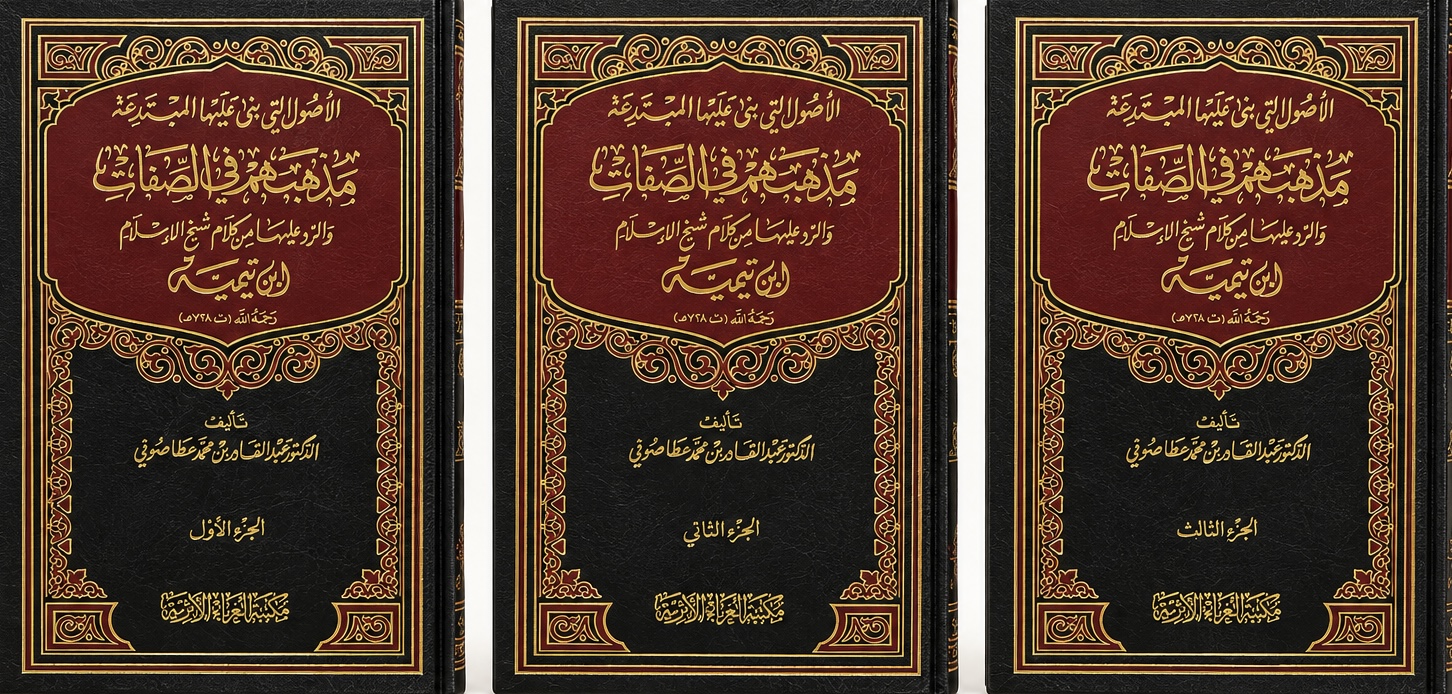 غلاف كتاب الأصول التي بنى عليها المبتدعة مذهبهم في الصفات والرد عليها من كلام شيخ الإسلام ابن تيمية (الأجزاء 1 - 3)